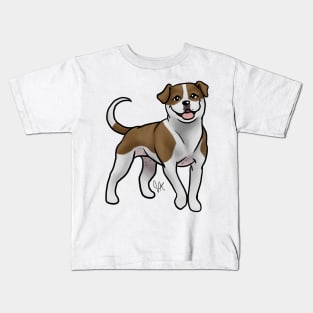 American Bulldog - Brown and White Kids T-Shirt